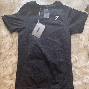 Gymshark seamless shirt in black marl